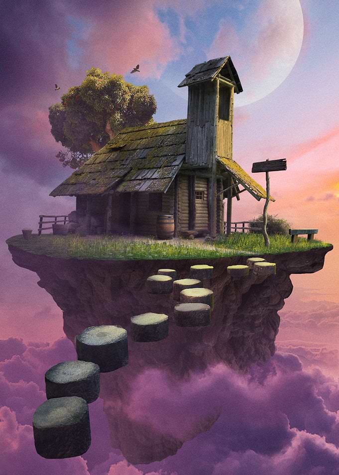 Floating Island Fantasy House