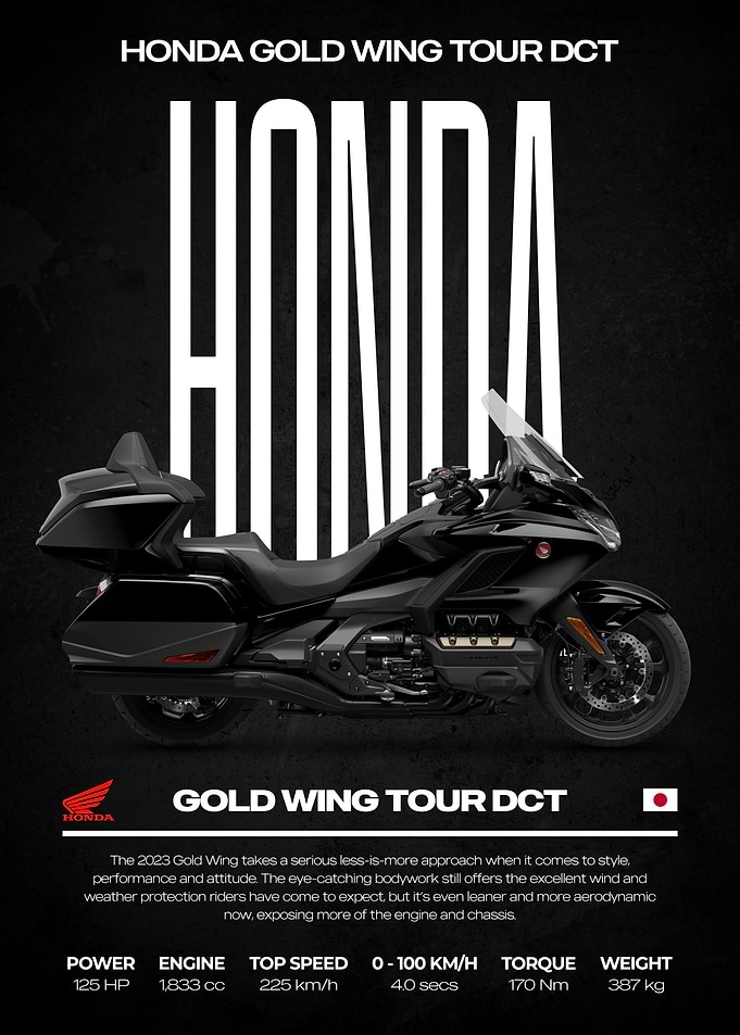 Honda Gold Wing Tour DCT Motorcycle Poster