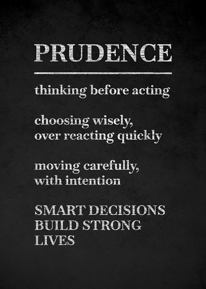Prudence definition poster