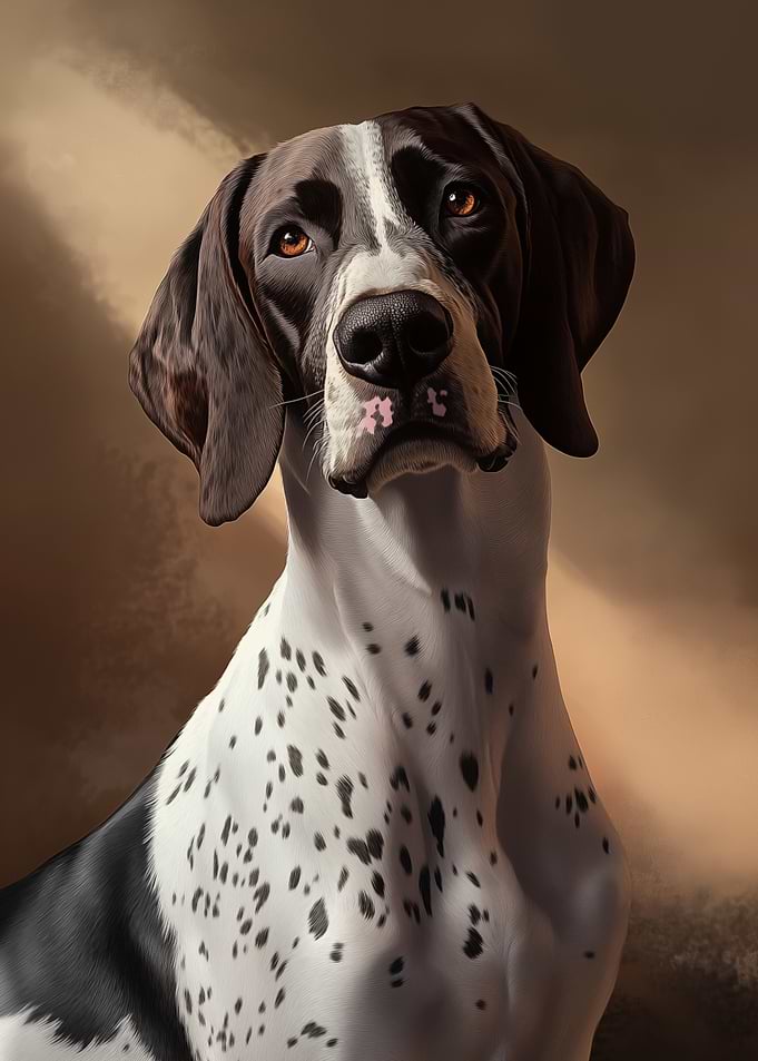 Portrait of a German Shorthaired Pointer