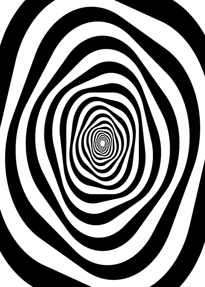 Hypnotic Black and White Spiral
