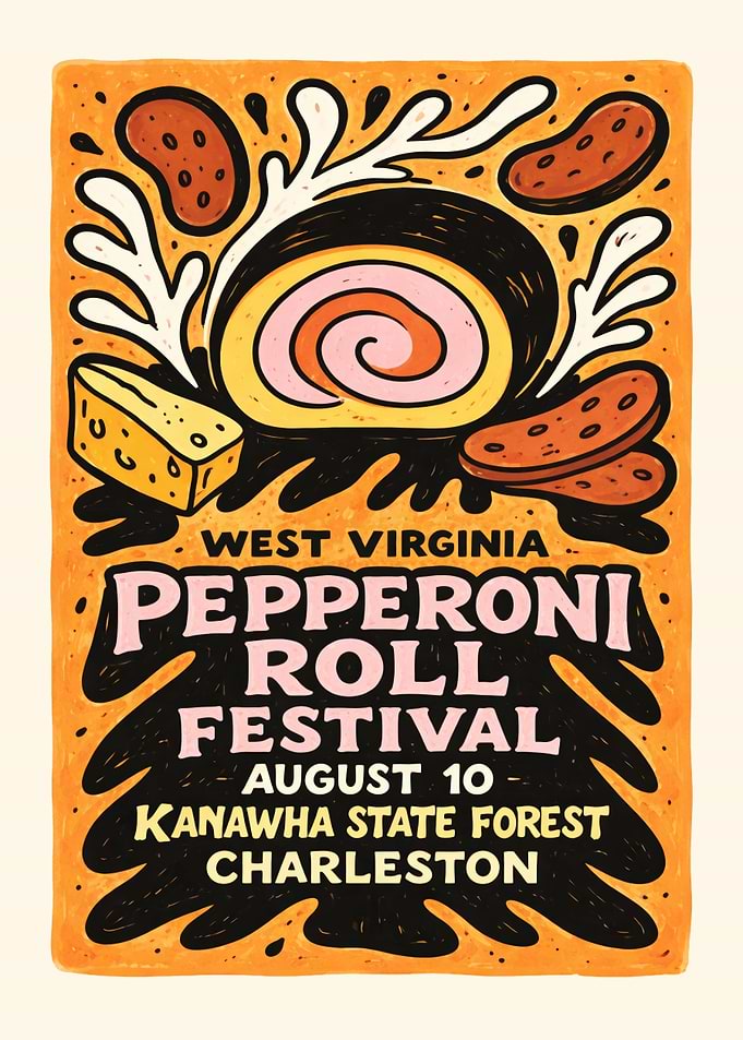 Pepperoni Roll Poster Wall Art