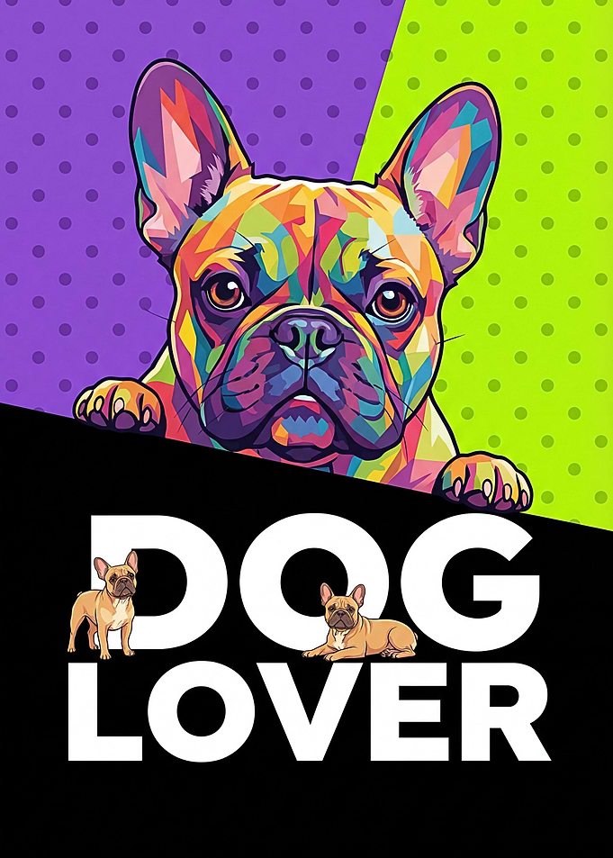Colorful French Bulldog Dog Lover Art