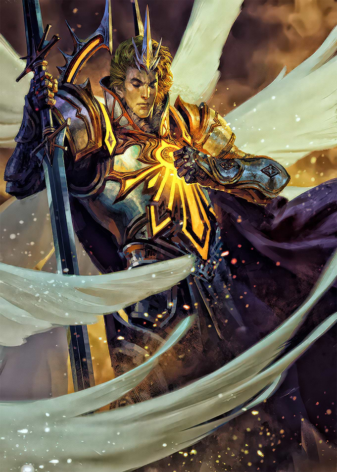 Angelic Warrior with Glowing Chest