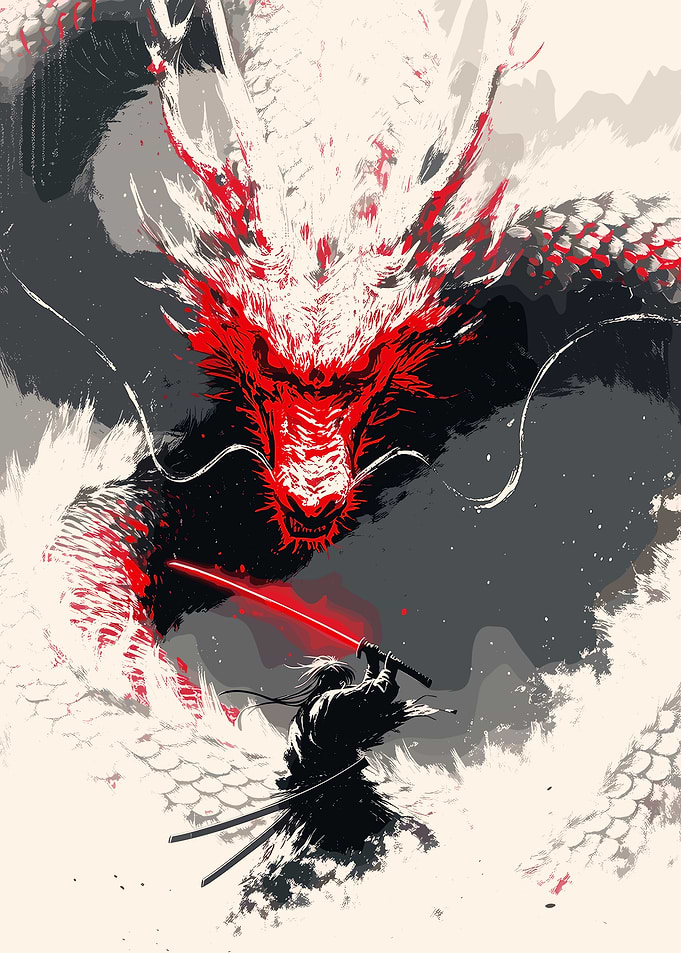 Samurai Fights Red Dragon