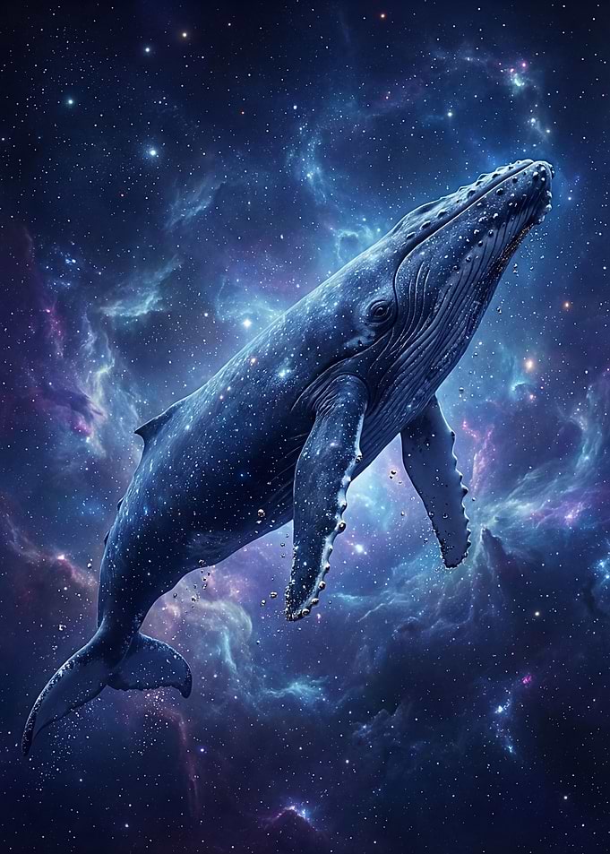 Cosmic Whale in Nebula