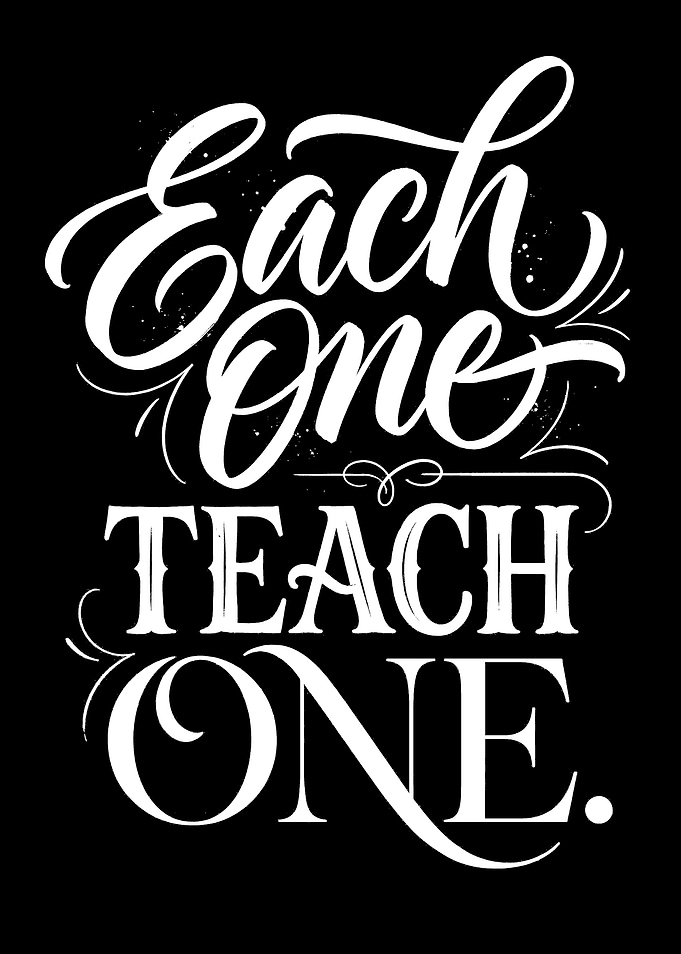 Each One Teach One Text Art