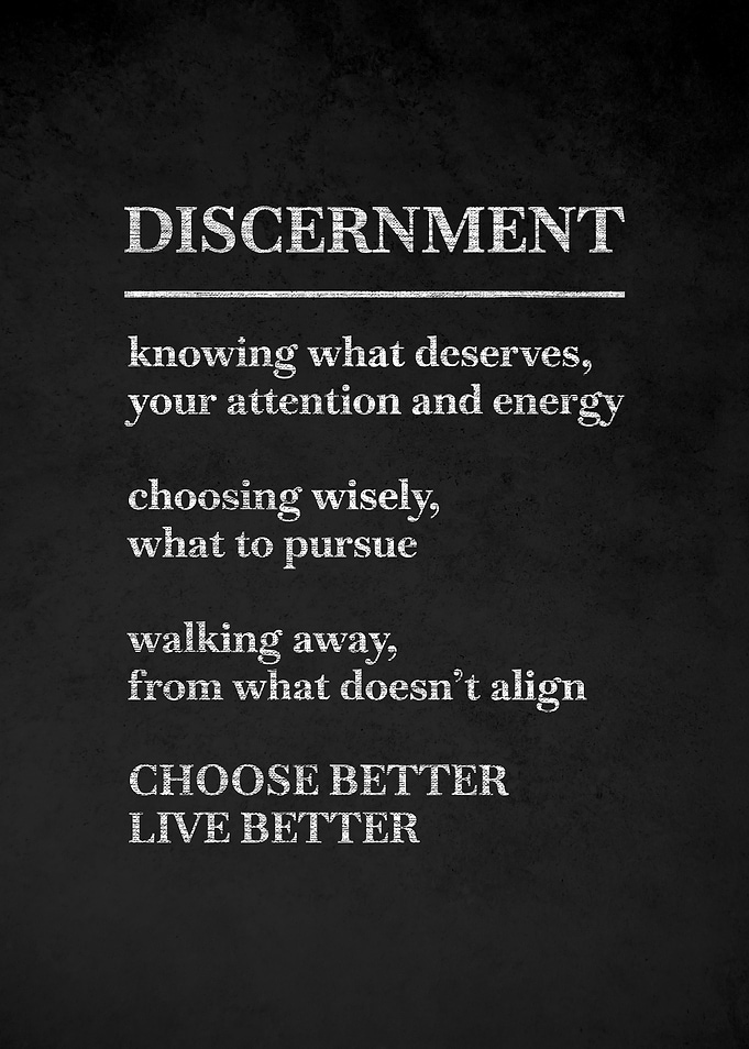 Discernment Quote Poster