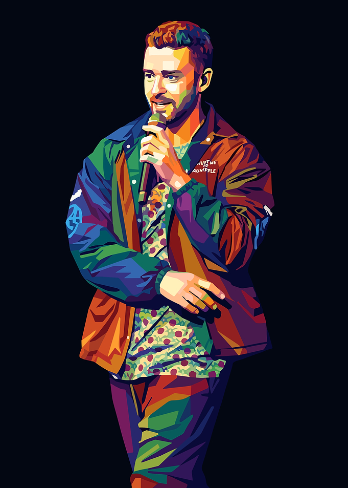 Justin Timberlake Pop Art Portrait