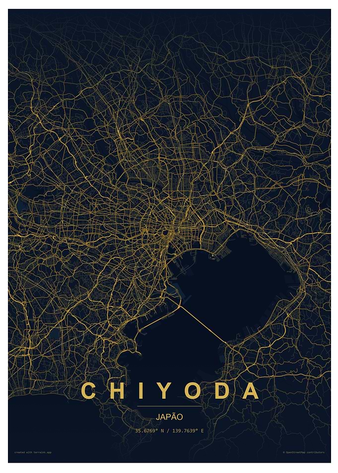 Chiyoda Map Poster