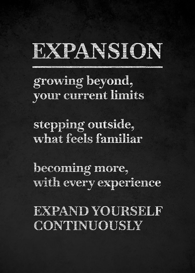 Expansion Motivational Text Art