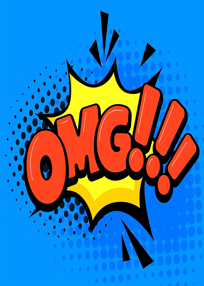 OMG Comic Book Speech Bubble