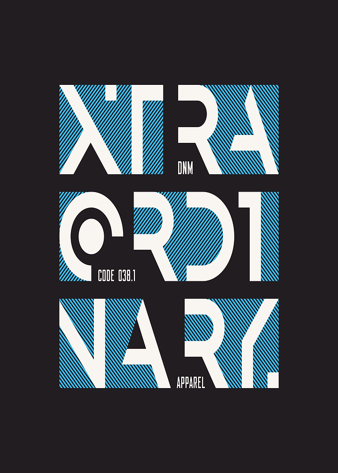 Extra Ordinary Apparel Text Art