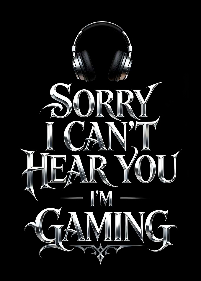 Sorry I Can't Hear You I'm Gaming Headphones