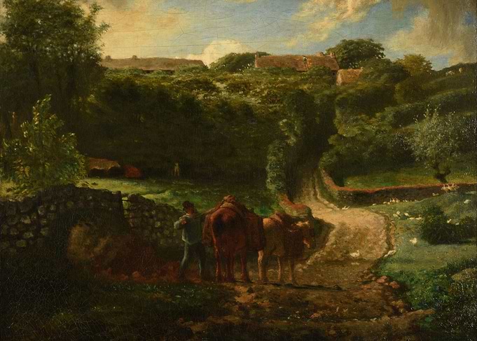 Rural Landscape with Farmer and Oxen