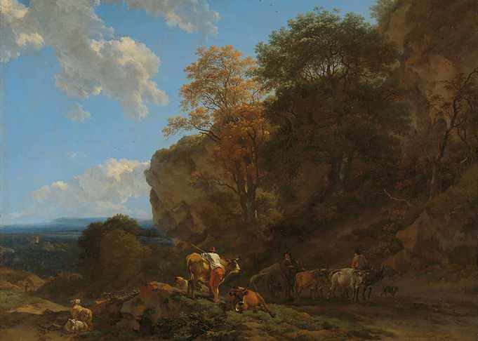 Pastoral Landscape with Figures and Animals