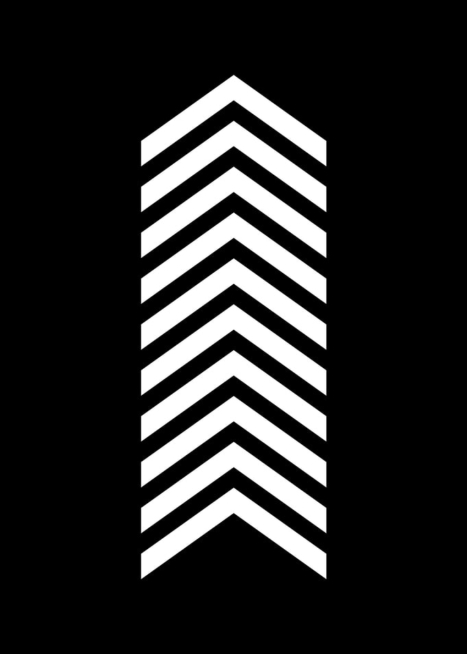 White Chevron Pattern on Black Background
