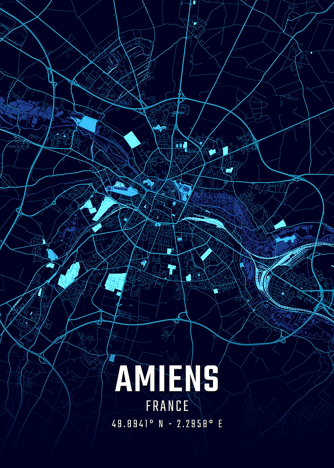 Amiens Midnight City Map