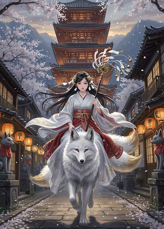 Miko and White Fox Spirit