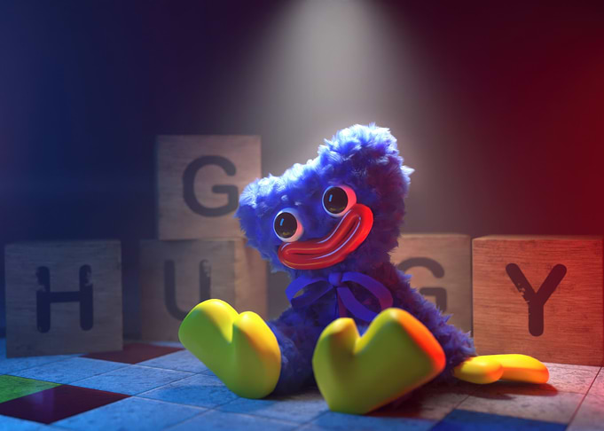 Huggy Wuggy Toy with Blocks