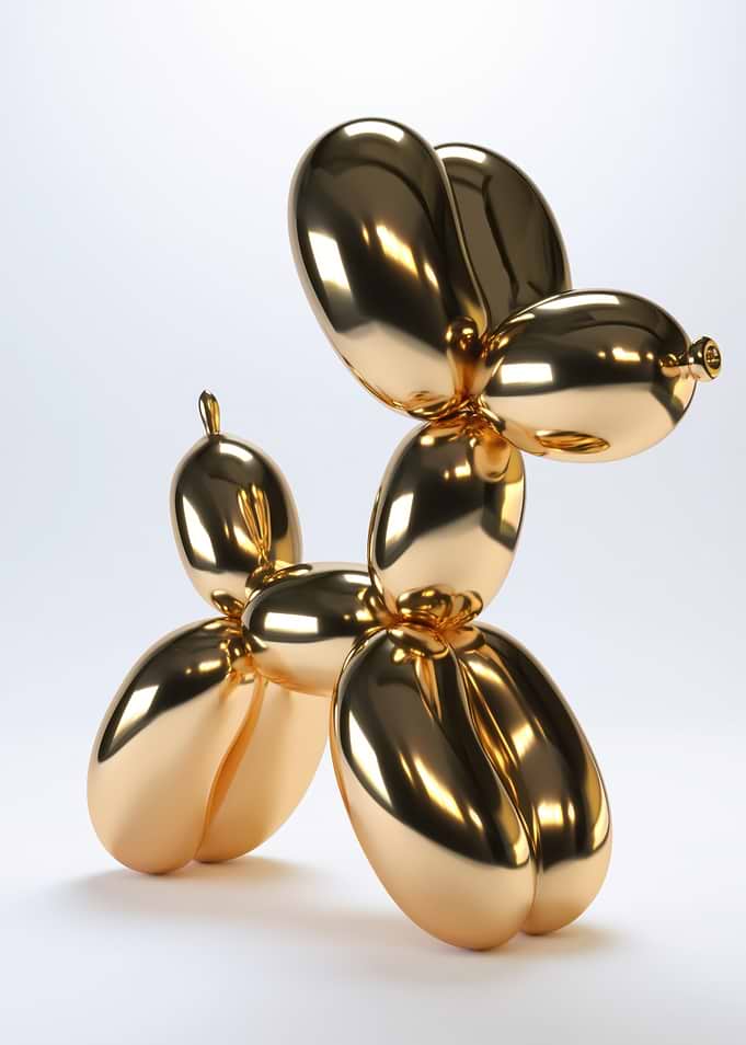 Golden Balloon Dog Sculpture