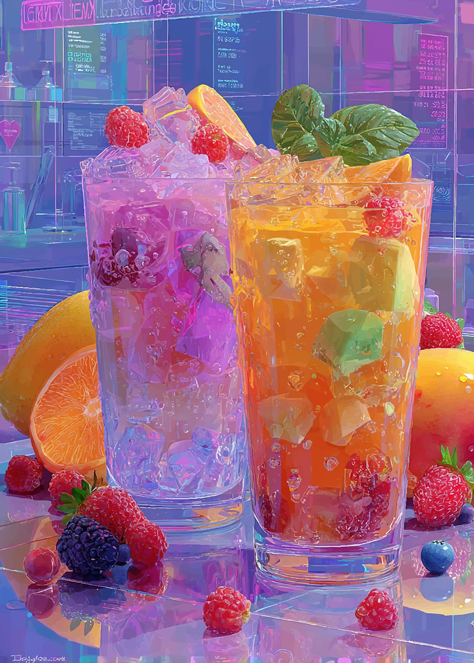 Vibrant Berry and Citrus Cocktails