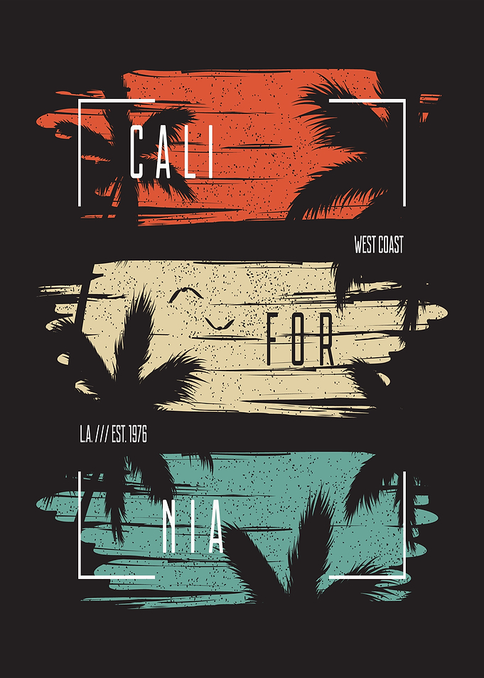 California Retro Palm Trees