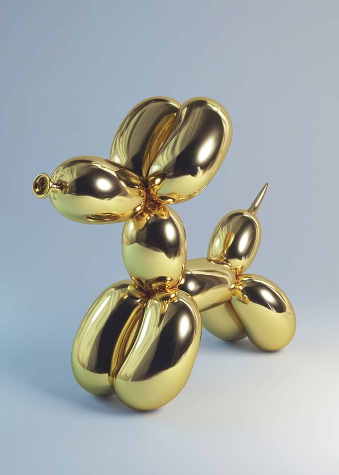 Golden Balloon Dog Sculpture