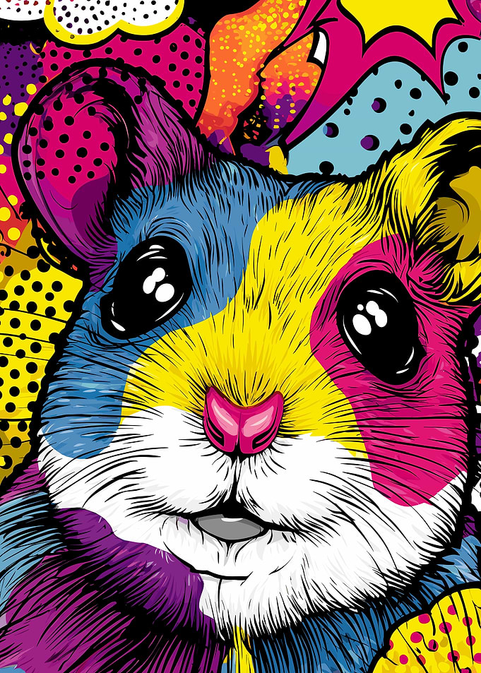 Pop Art Hamster Portrait