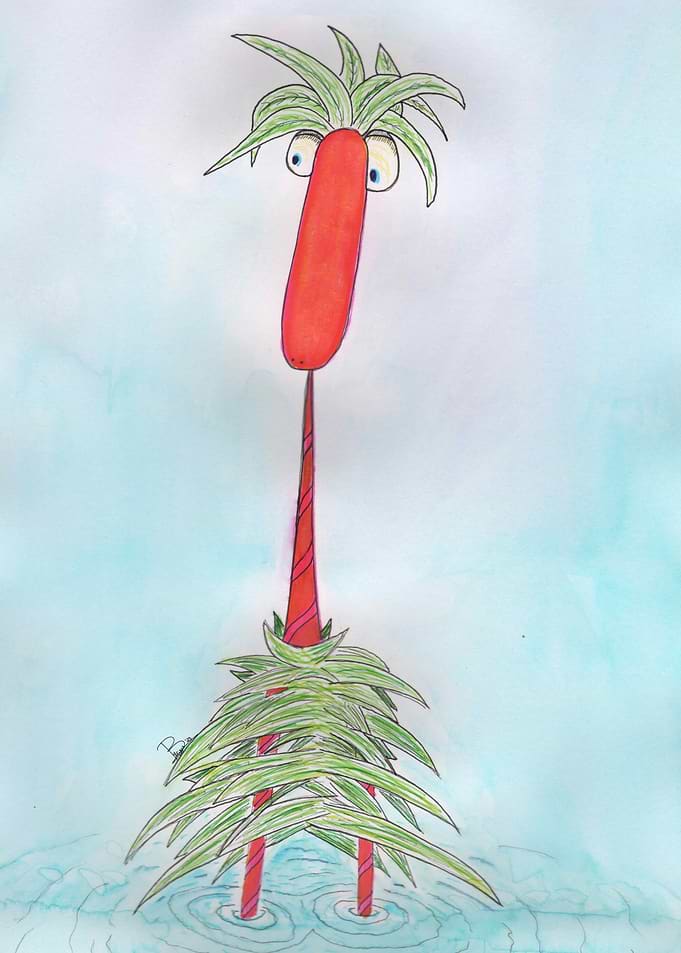Sir Crownwick: Whimsical Creature in Water