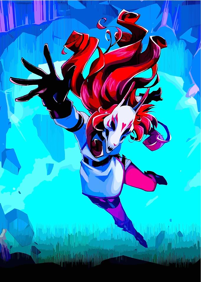 Neon White: Fox Mask and Red Hair