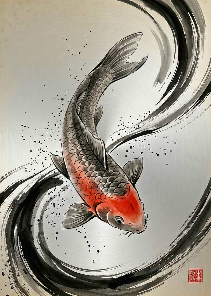 Koi Fish Ink Flow