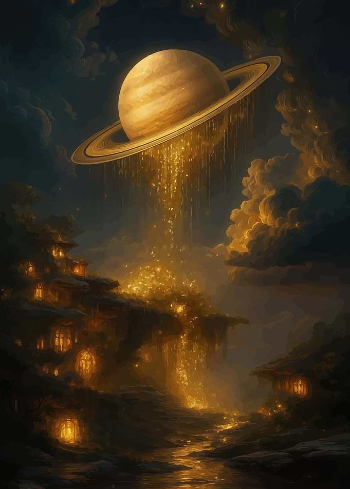 Saturn Raining Gold on Fantasy Village