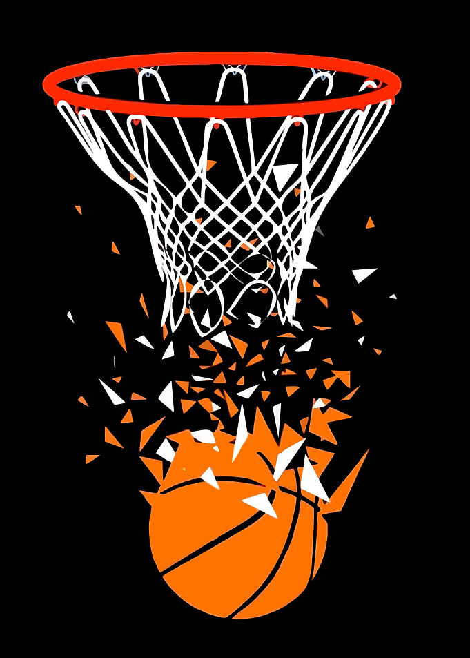 Exploding Basketball and Hoop