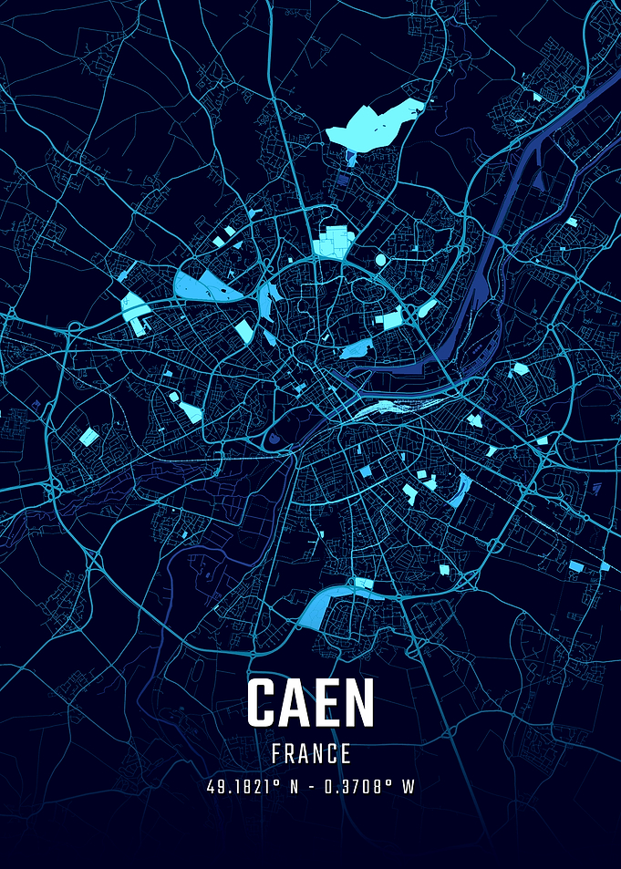 Caen Midnight City Map