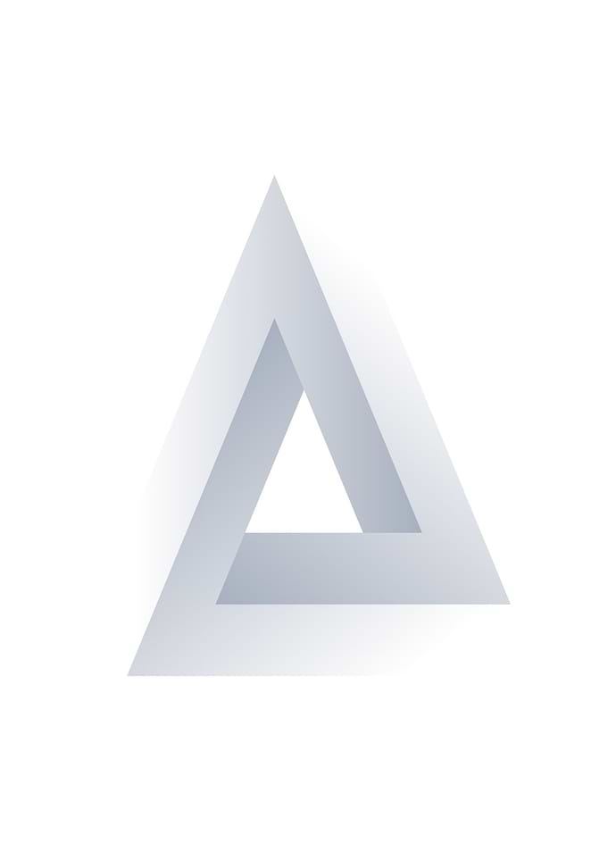 Impossible Triangle Optical Illusion