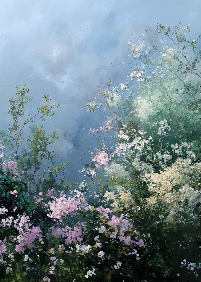 Impressionistic Floral Landscape Painting