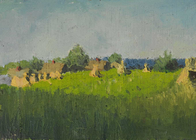 Impressionistic Landscape of Rural Village