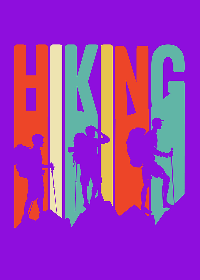 Retro Hiking Adventure Sport