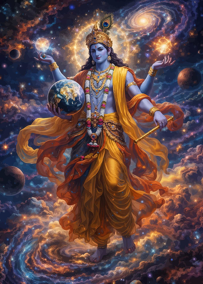 Vishnu Holding the Universe