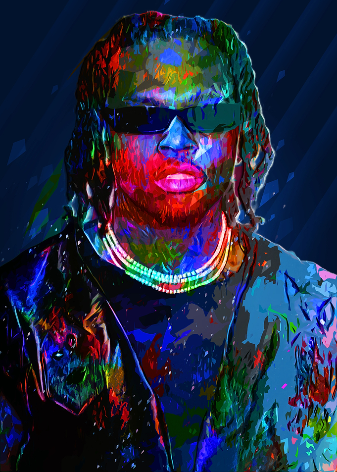 Colorful Portrait of Gunna