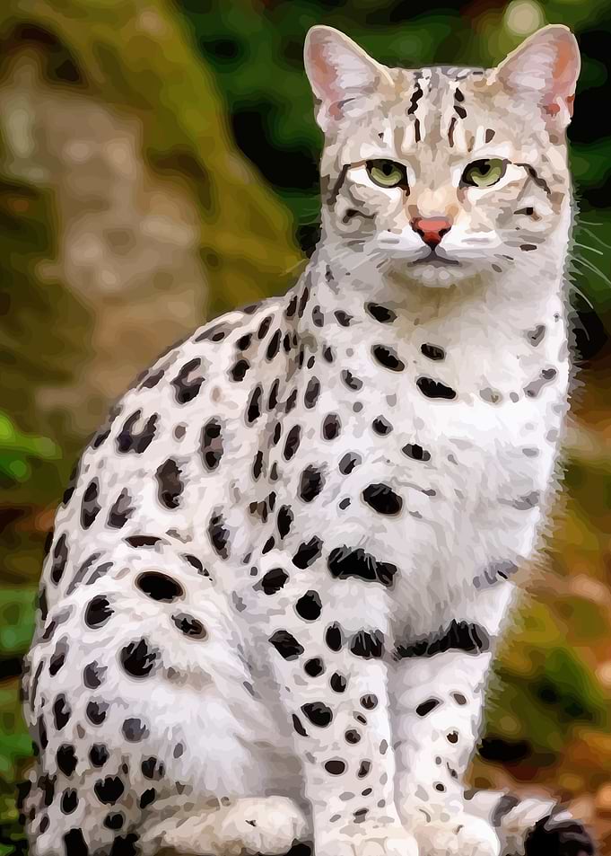 Spotted Wild Cat Portrait