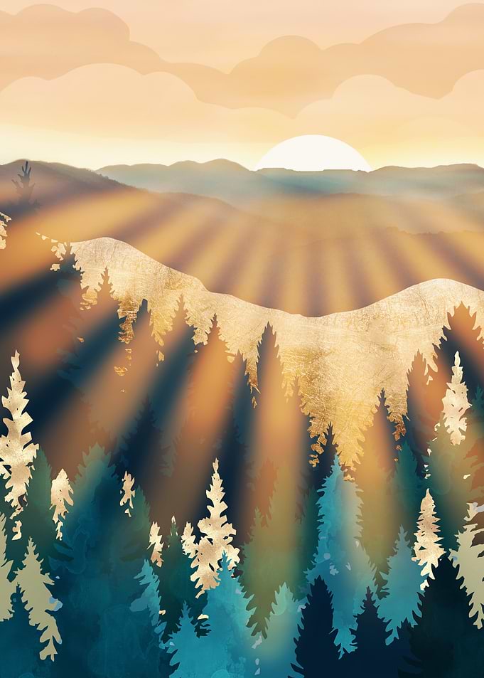 Blue Forest Sunrise