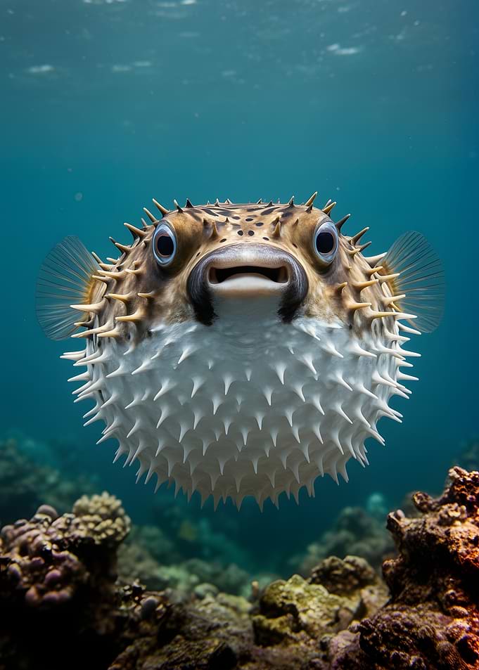 Pufferfish Underwater Close-up