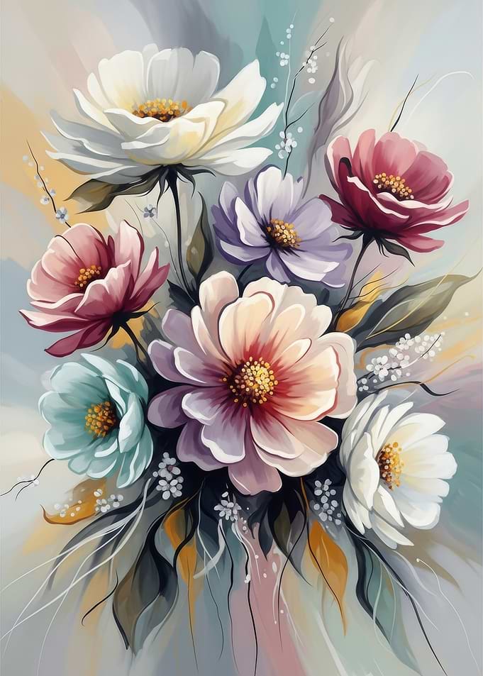 Watercolor Floral Arrangement