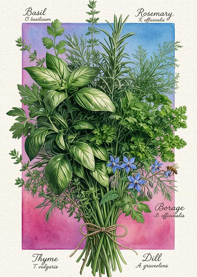 Herbal Bouquet with Bee