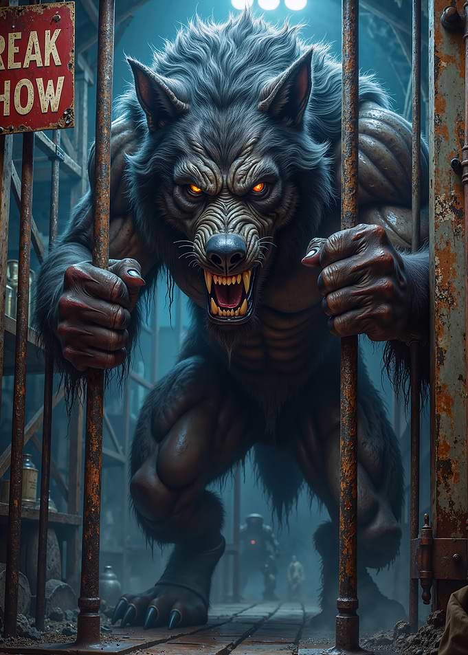 Werewolf open a cage