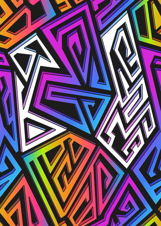 Abstract Geometric Gradient Pattern