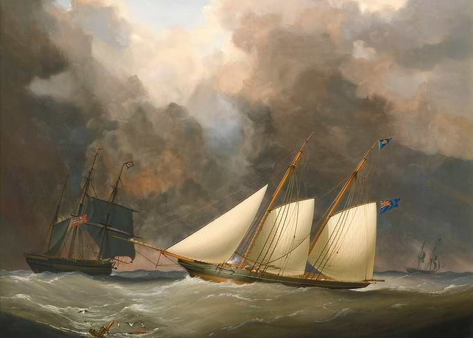 Ships in a Stormy Sea