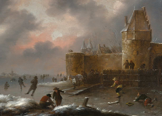 Winter Ice Skating Scene